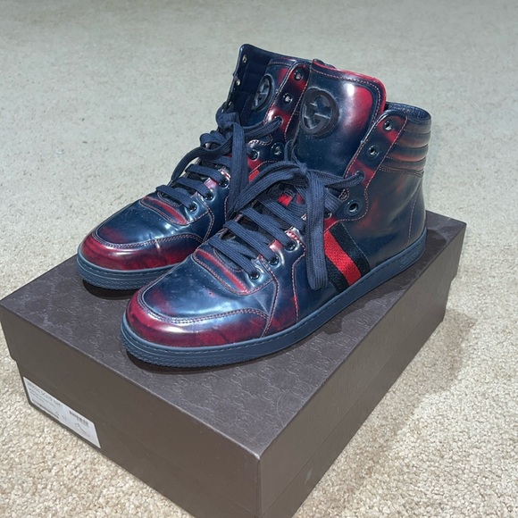 Men’s Gucci GG logo high top sneakers